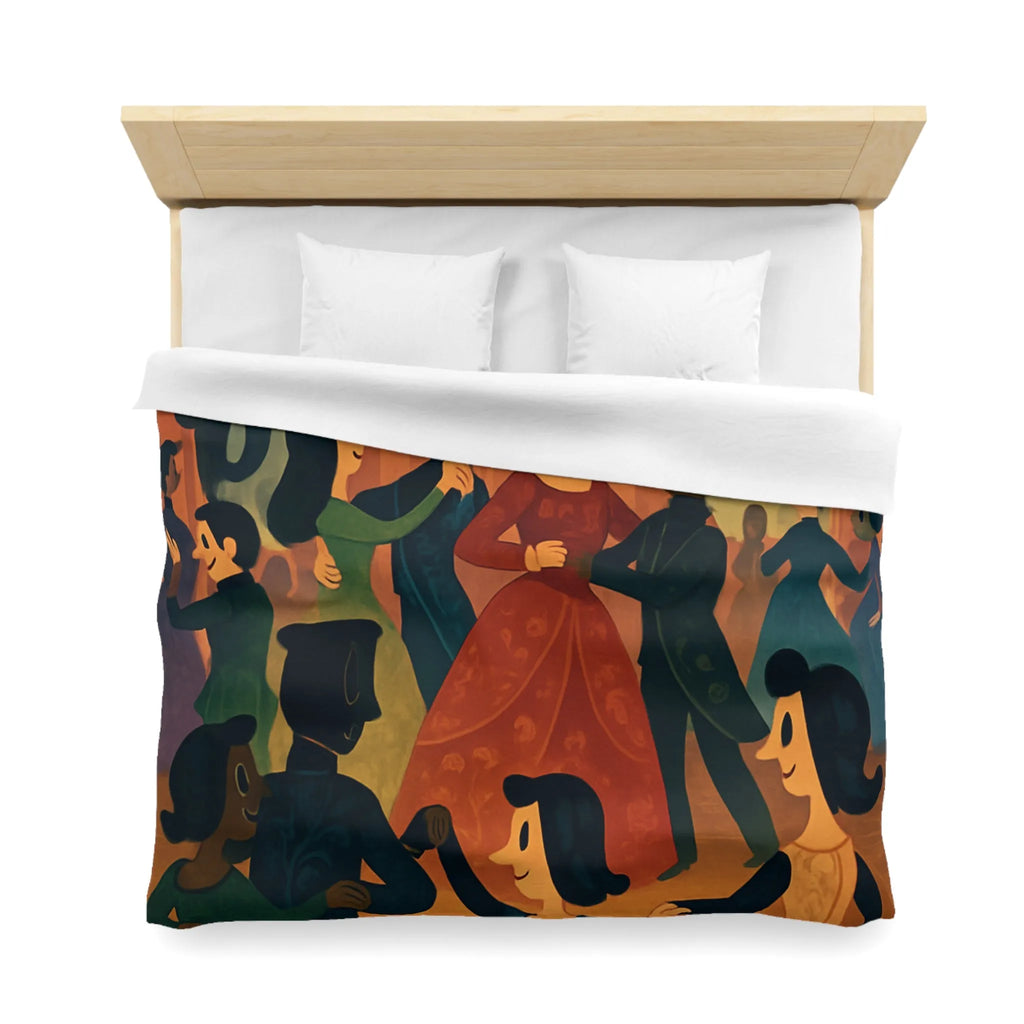 Élégant Bal de l'Époque Romantique dans une Splendeur de Couleurs Chaudes et Riche