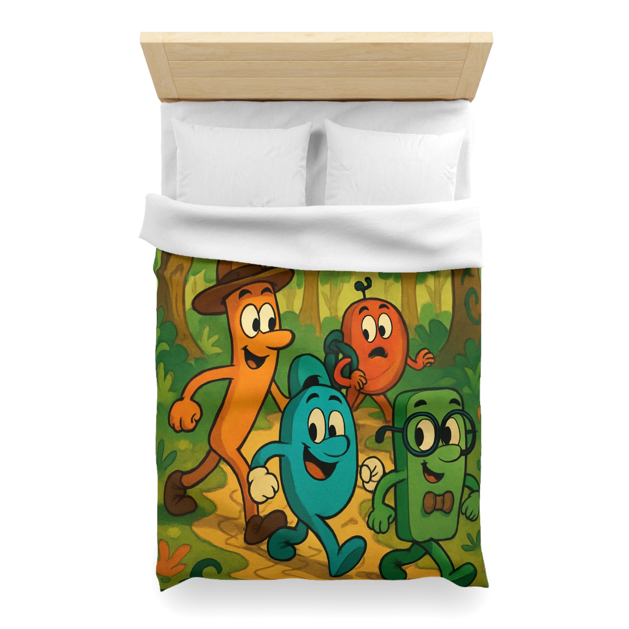 Housse de Couette Microfibre Motif Créatif Original Style Contemporain Chambre Élégante