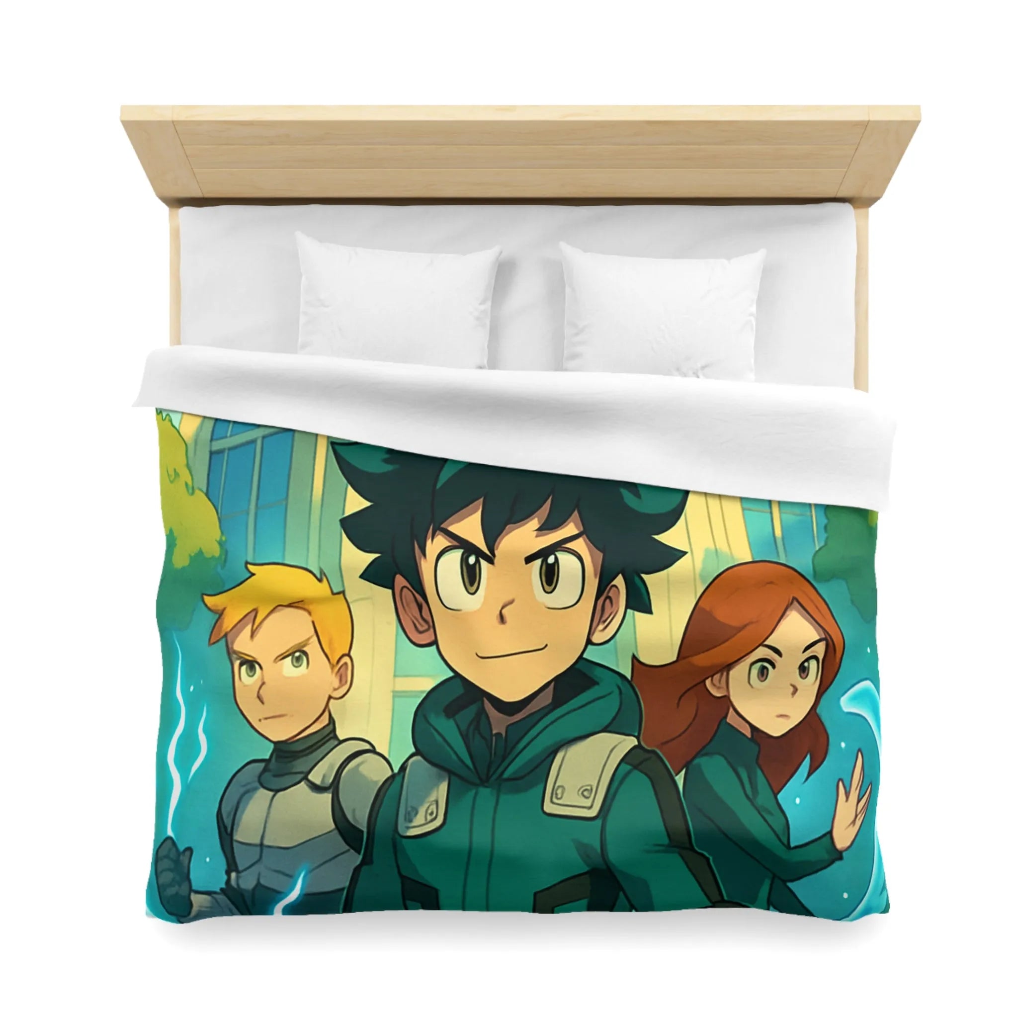 Housse de Couette Microfibre Art Graphique Contemporain Style Décoratif Chambre Tendance