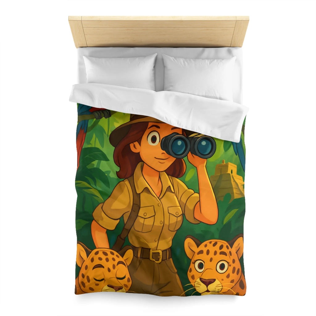 Exploration tropicale avec perroquets et jaguars dans la jungle luxuriante et mystérieuse