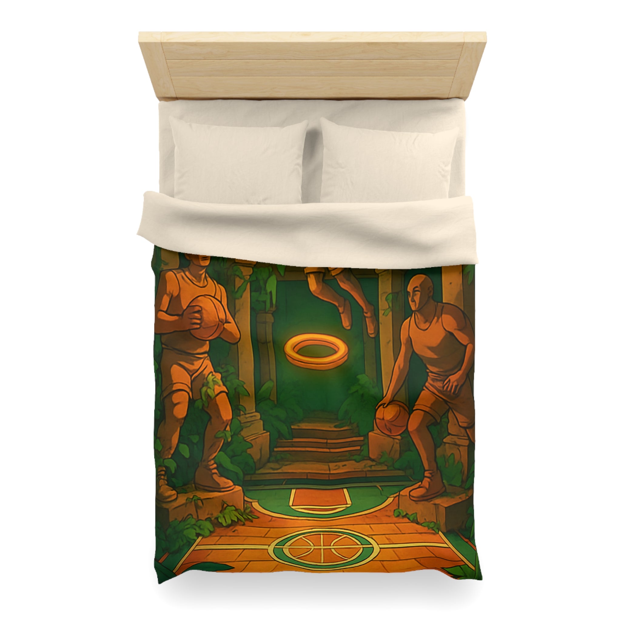 Housse de Couette Microfibre Illustration Unique Design Moderne Décoration Intérieure Raffinée