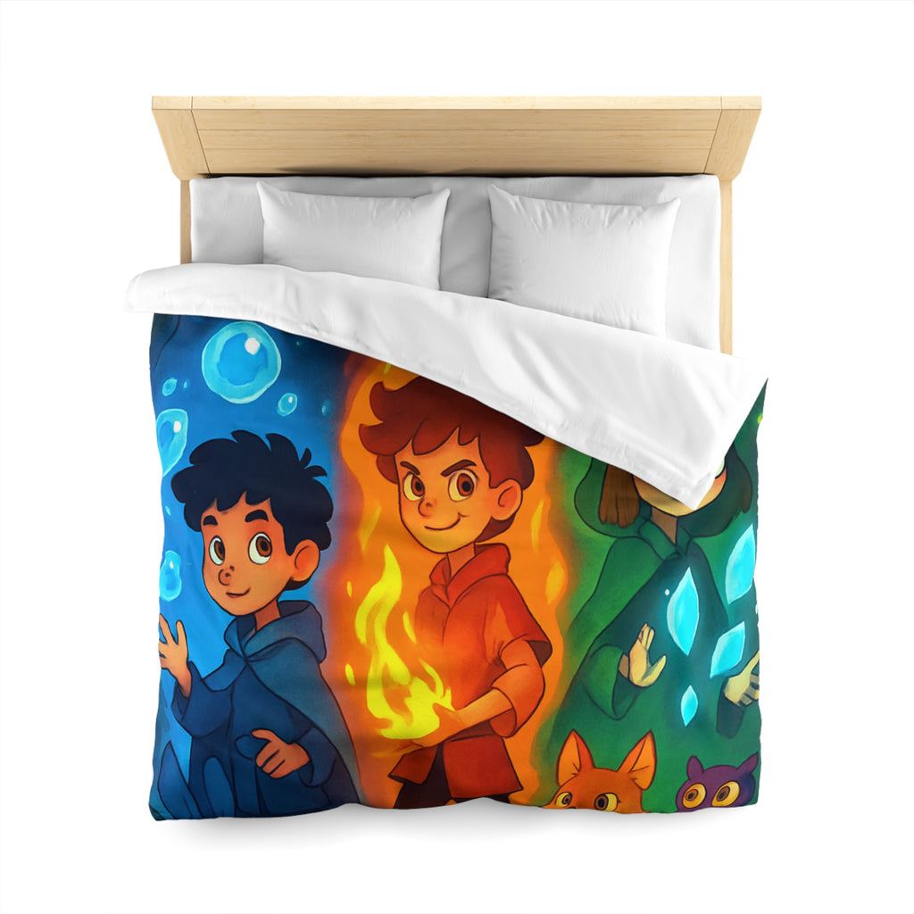 Housse de Couette Microfibre Design Artistique Moderne Décoration Chambre Confort Premium