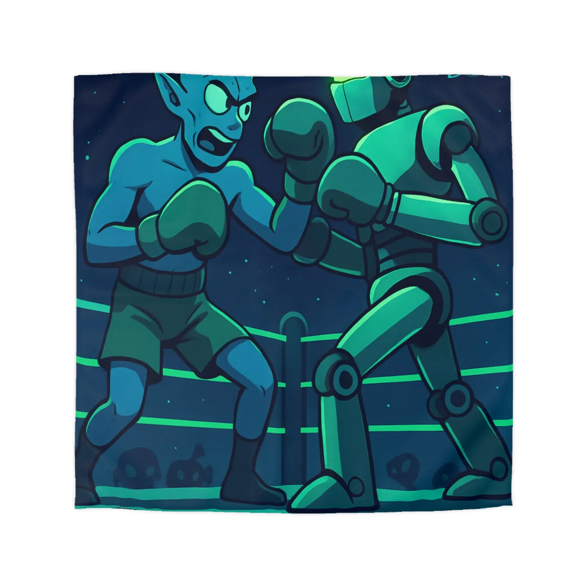 Housse de Couette Microfibre Art Graphique Contemporain Style Décoratif Chambre Tendance