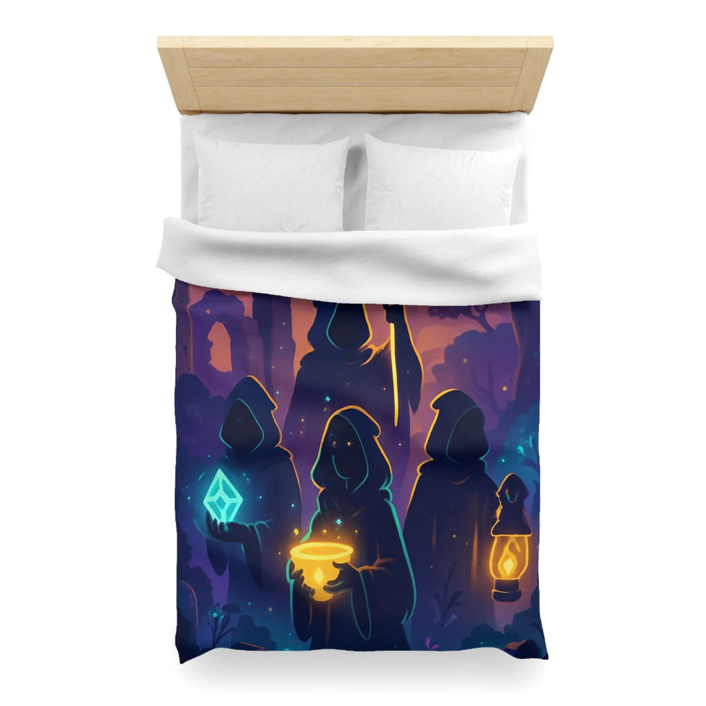 Envoûtante Housse de Couette Mystique avec Teintes Magiques et Figures Ensorcelantes