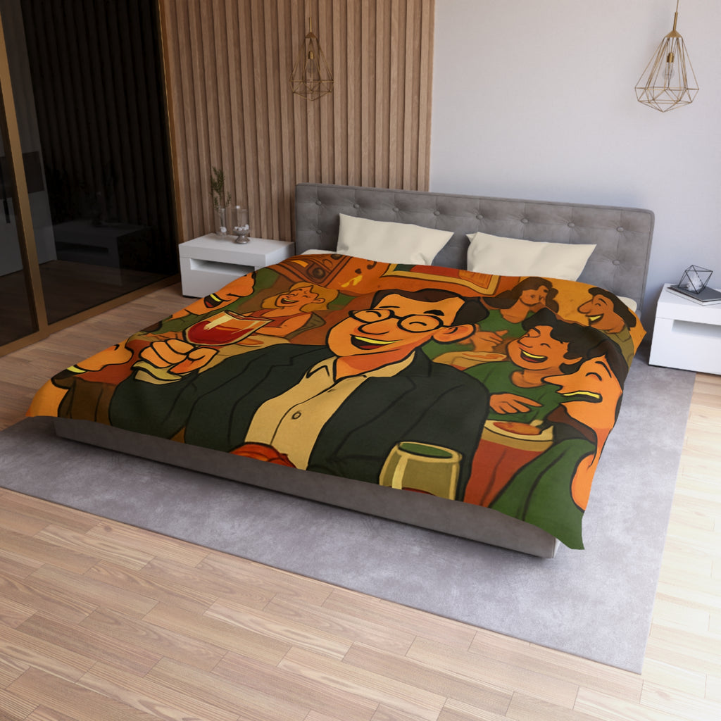 Housse de Couette Microfibre Illustration Unique Design Moderne Décoration Intérieure Raffinée