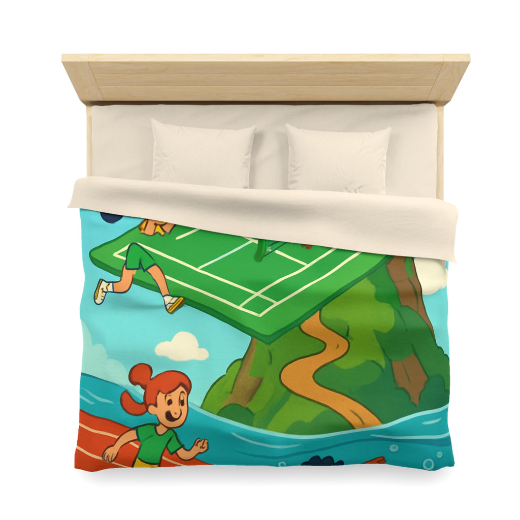 Housse de Couette Microfibre Motif Créatif Original Style Contemporain Chambre Élégante