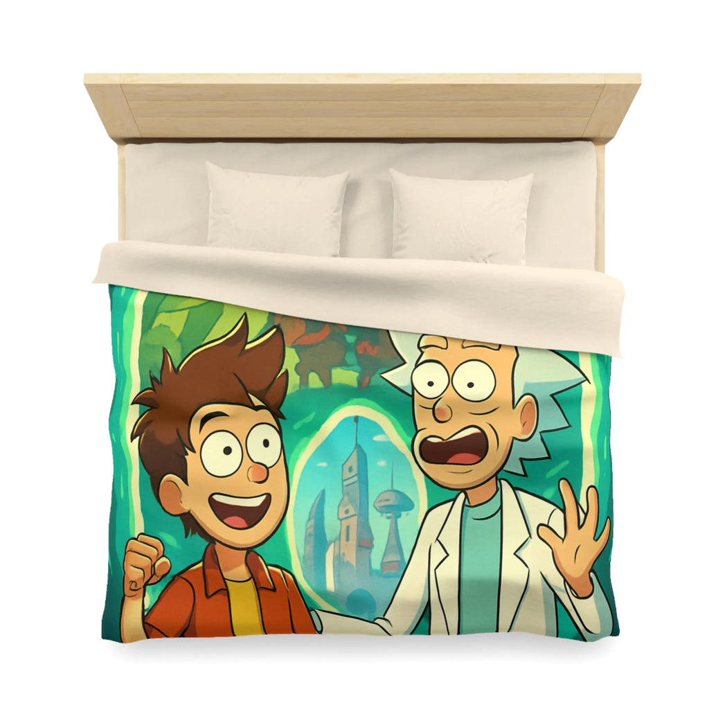 Housse de Couette Microfibre Art Graphique Contemporain Style Décoratif Chambre Tendance