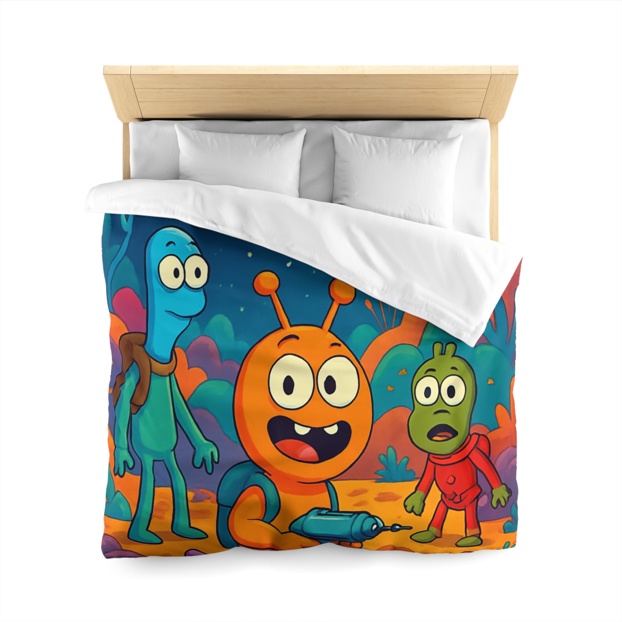 Housse de Couette Microfibre Design Artistique Moderne Décoration Chambre Confort Premium