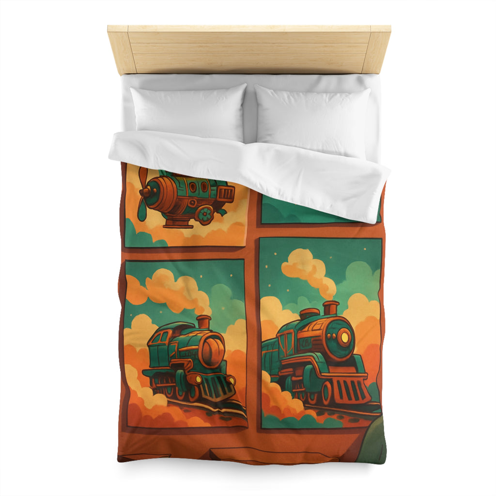 Housse de Couette Microfibre Design Artistique Moderne Décoration Chambre Confort Premium