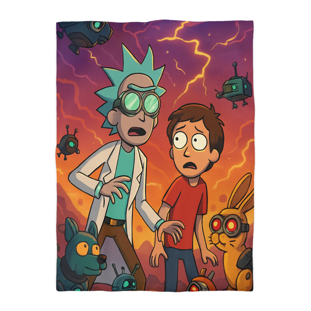 Housse de Couette Microfibre Motif Créatif Original Style Contemporain Chambre Élégante