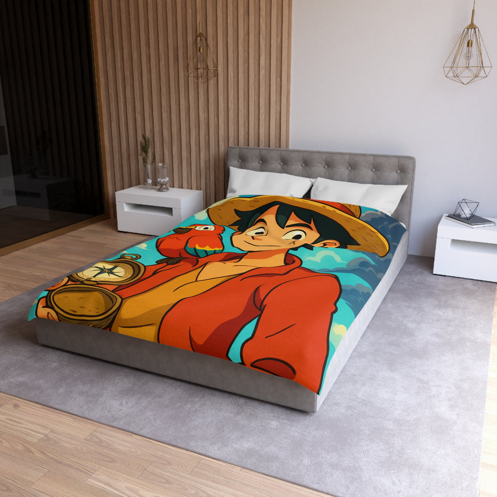 Housse de Couette Microfibre Motif Créatif Original Style Contemporain Chambre Élégante