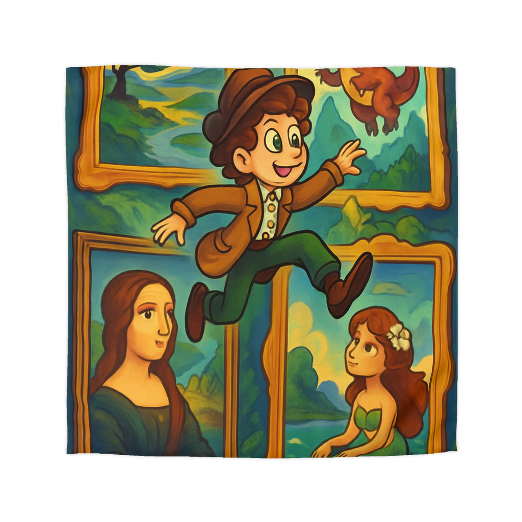 Housse de Couette Microfibre Design Artistique Moderne Décoration Chambre Confort Premium