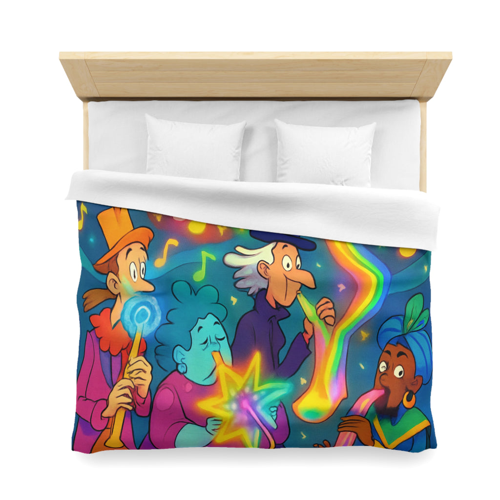 Housse de Couette Microfibre Design Artistique Moderne Décoration Chambre Confort Premium