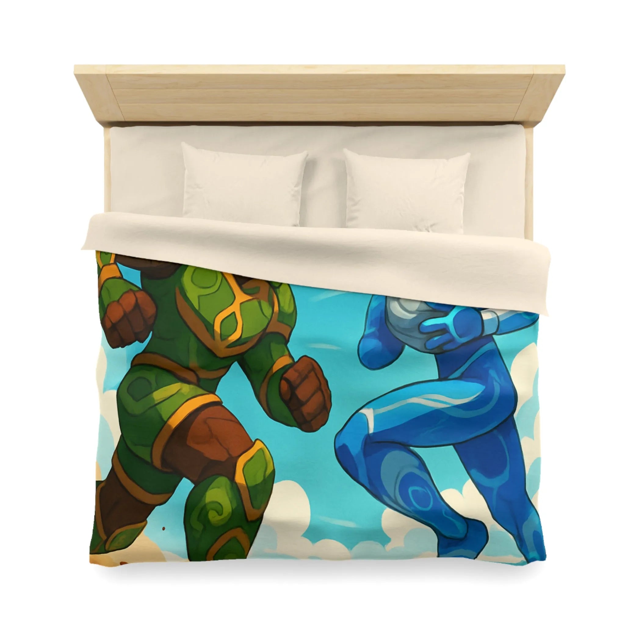 Énergie et Éléments Fusionnent dans un Duel Artistique Coloré pour Housse de Couette