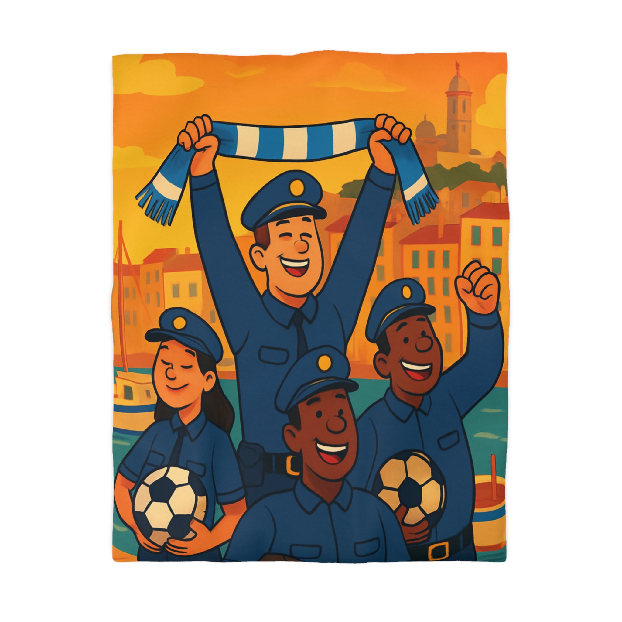 Housse de Couette Microfibre Illustration Unique Design Moderne Décoration Intérieure Raffinée