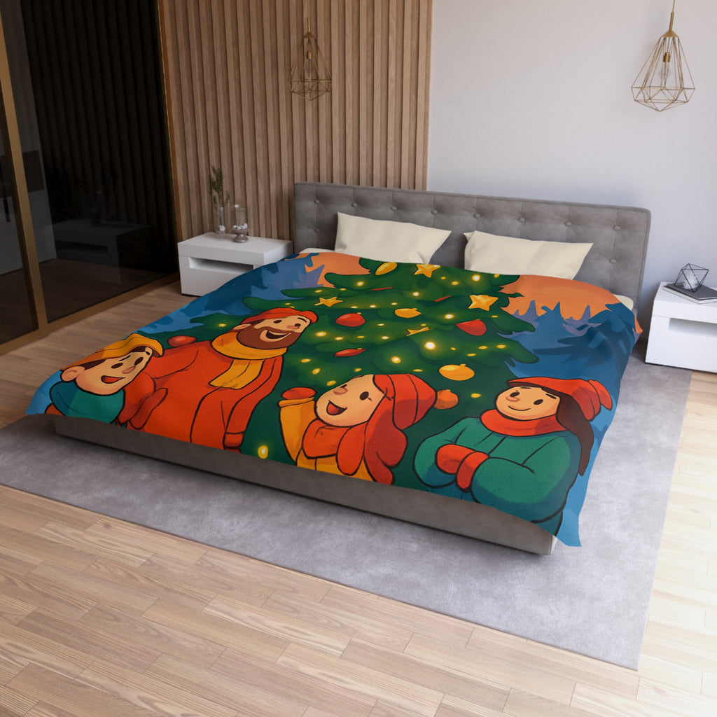 Housse de Couette Microfibre Illustration Unique Design Moderne Décoration Intérieure Raffinée