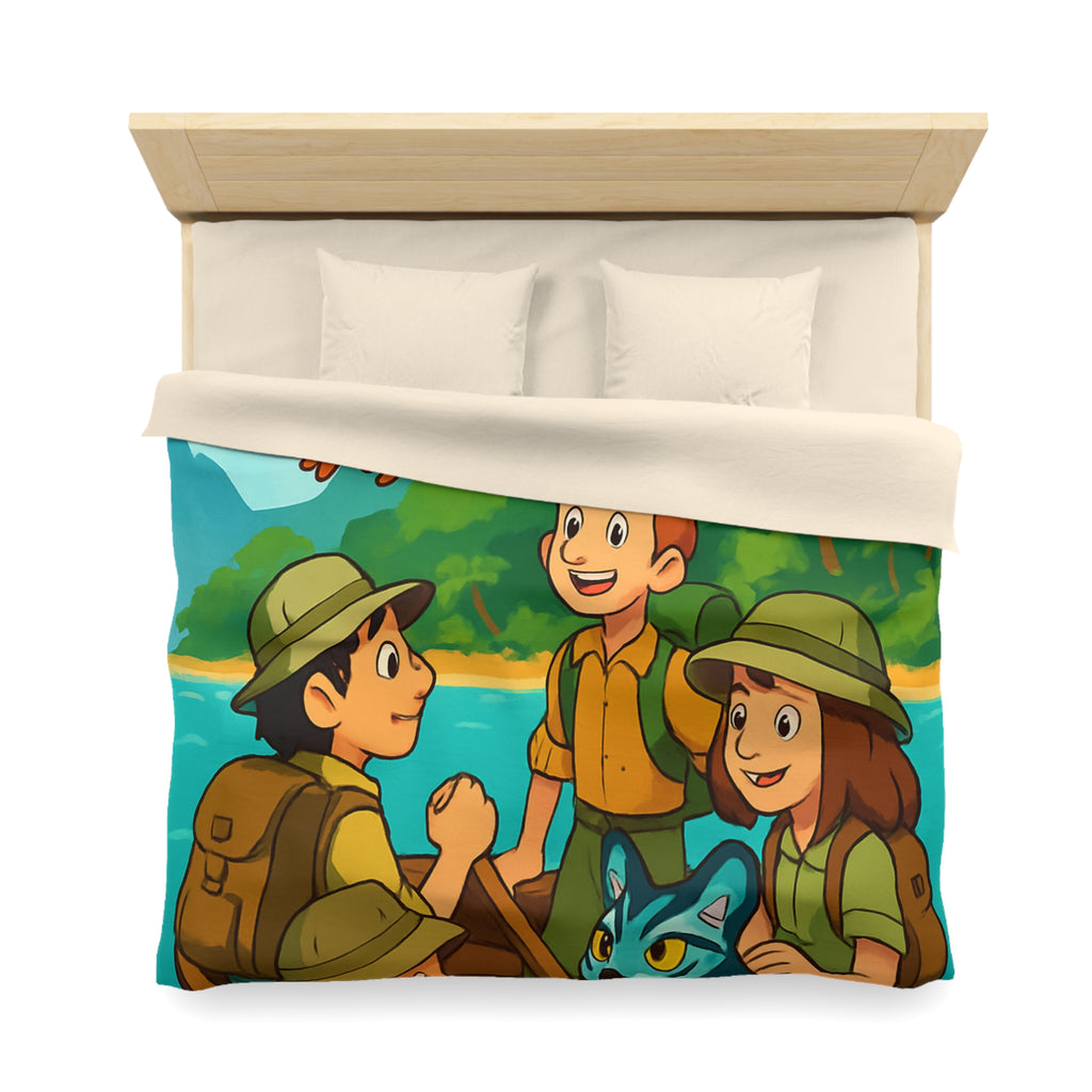 Housse de Couette Microfibre Design Artistique Moderne Décoration Chambre Confort Premium