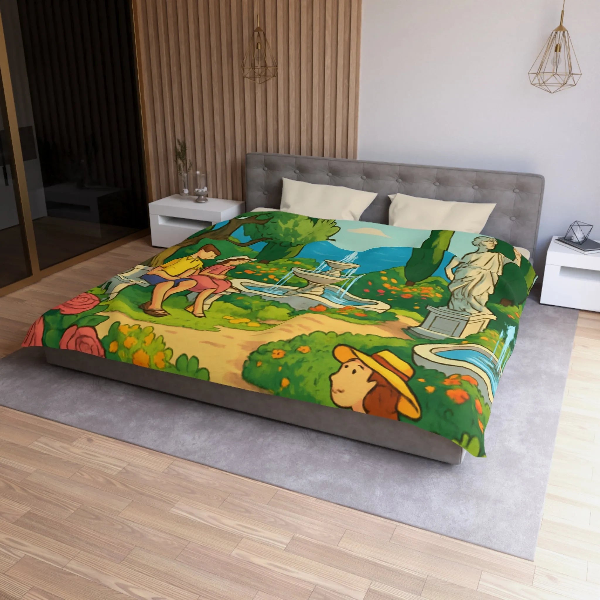 Housse de Couette Microfibre Création Artistique Moderne Design Exclusif Décoration Chambre