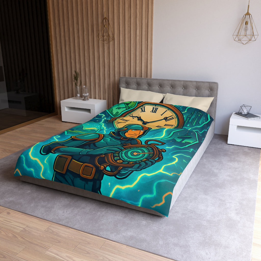 Housse de Couette Microfibre Illustration Unique Design Moderne Décoration Intérieure Raffinée