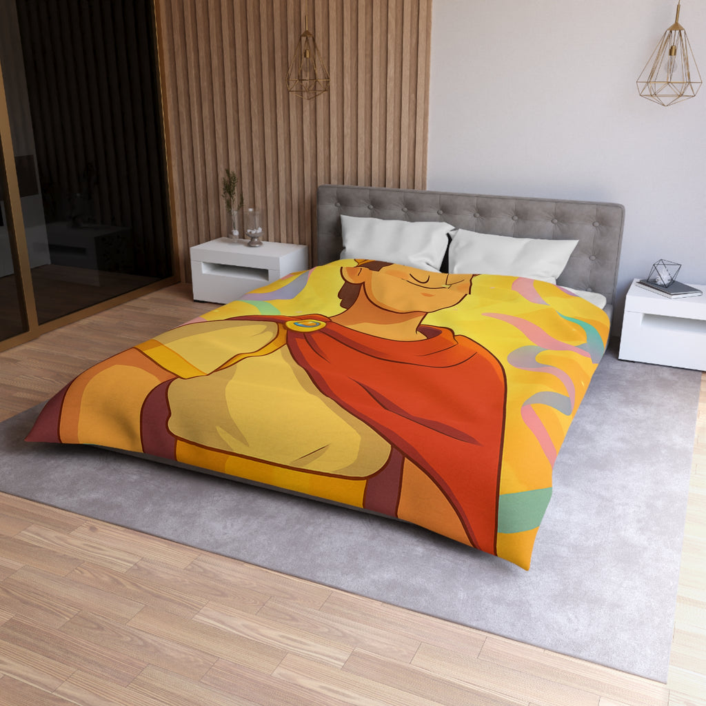 Rêves d'Empereur Romain: Housse de Couette Artistique Inspirée de l'Antiquité Dorée