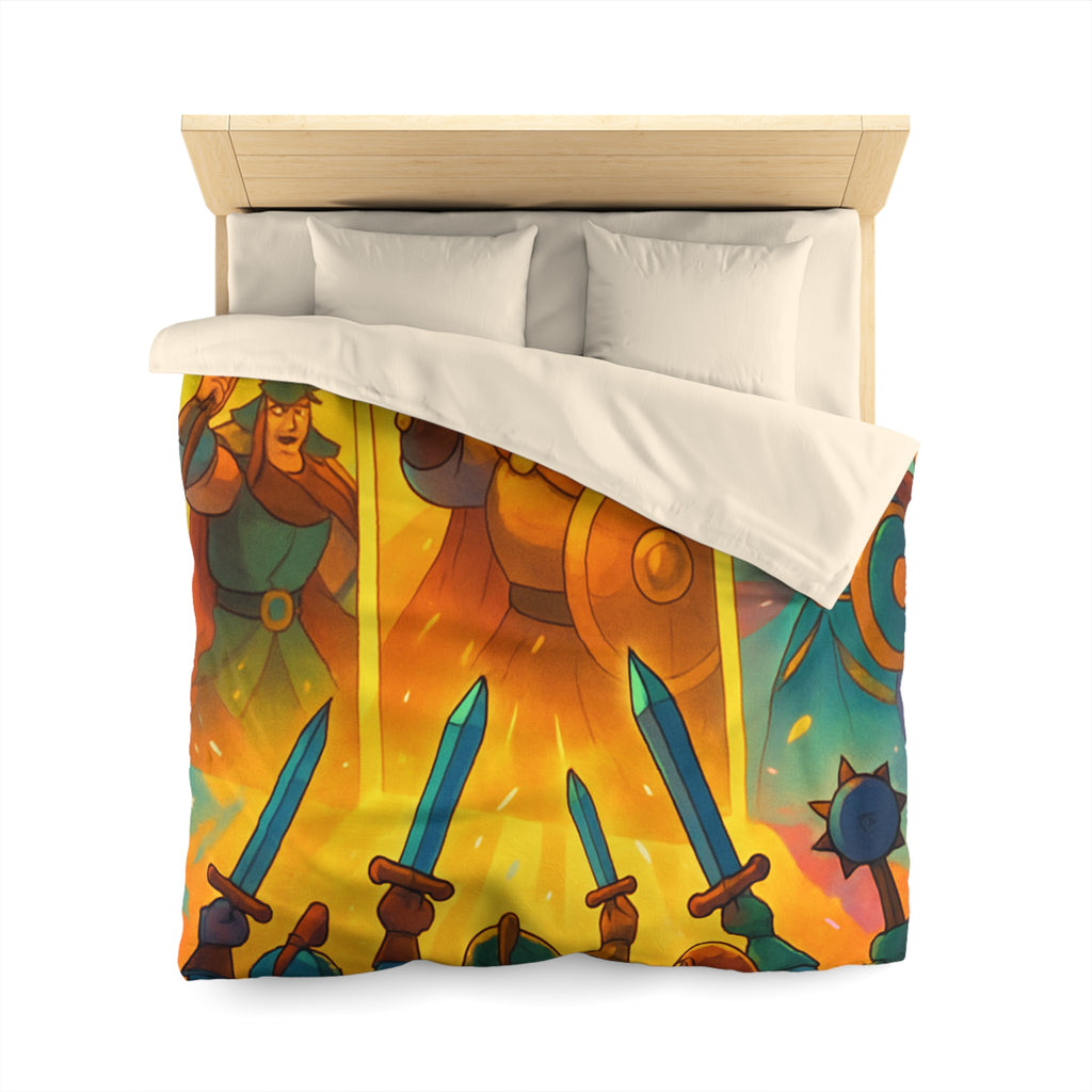 Housse de Couette Microfibre Motif Créatif Original Style Contemporain Chambre Élégante