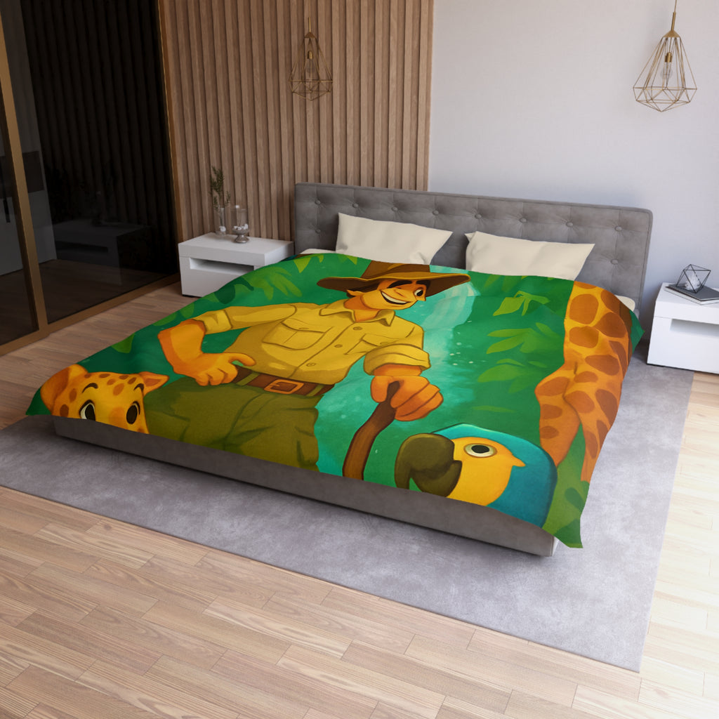 Housse de Couette Microfibre Illustration Unique Design Moderne Décoration Intérieure Raffinée