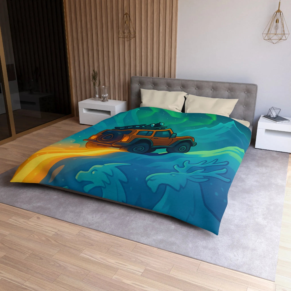 Aventure Hivernale Arctique avec Motifs Scandinaves et Aurores Boréales Scintillantes