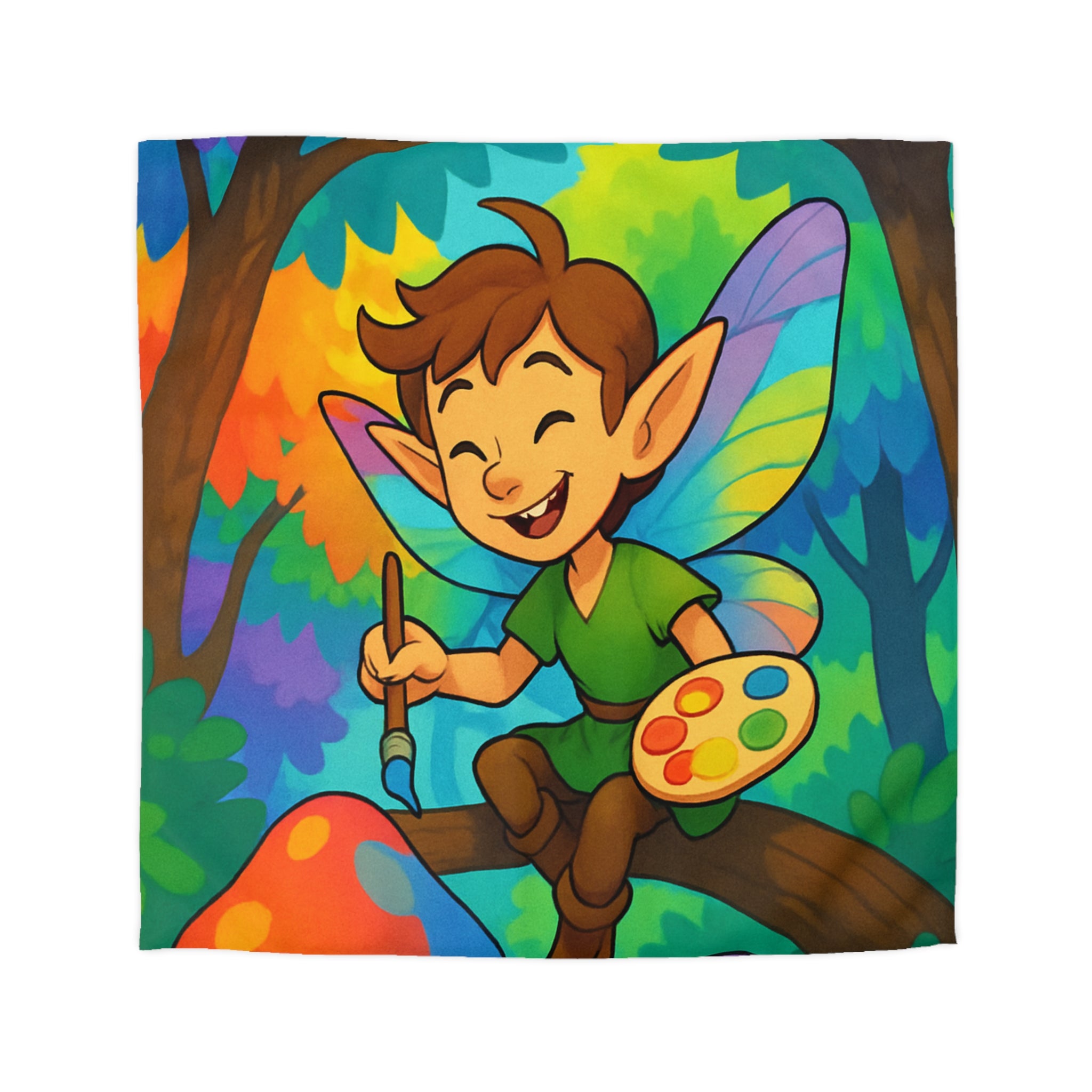 Housse de Couette Microfibre Illustration Unique Design Moderne Décoration Intérieure Raffinée