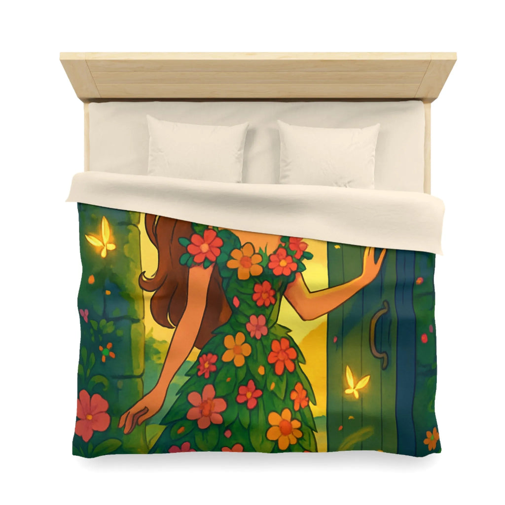 Élégante Housse Floral Elfique Inspirée par la Beauté Enchantée de la Nature Mystique