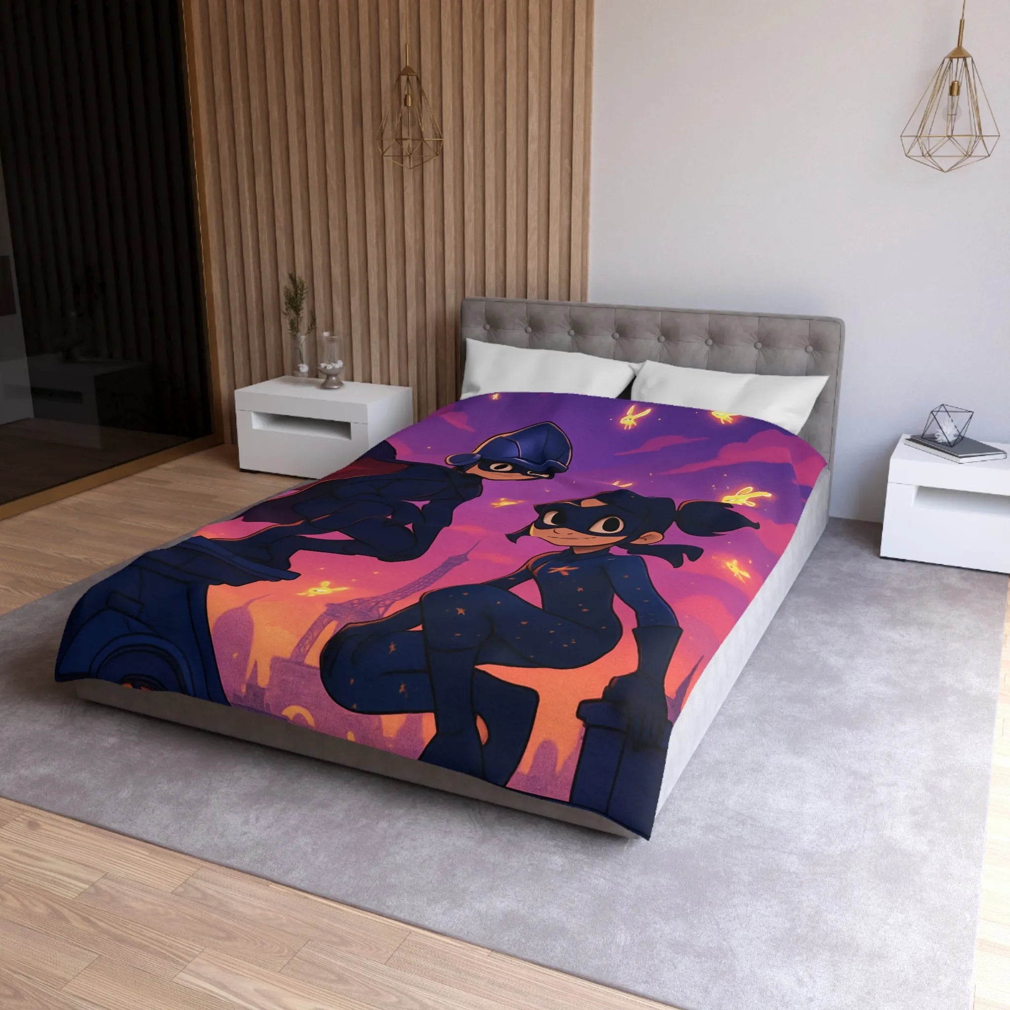 Housse de Couette Microfibre Création Artistique Moderne Design Exclusif Décoration Chambre