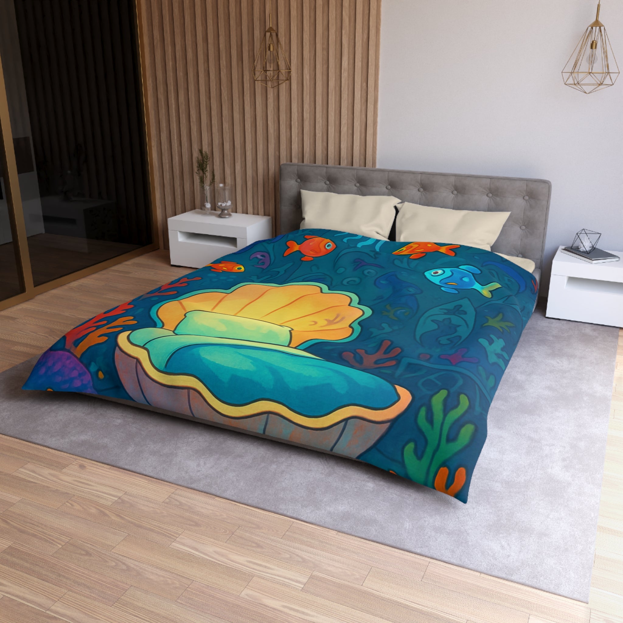 Plongée onirique sous-marine : Univers enchanteur pour chambre à coucher style marin