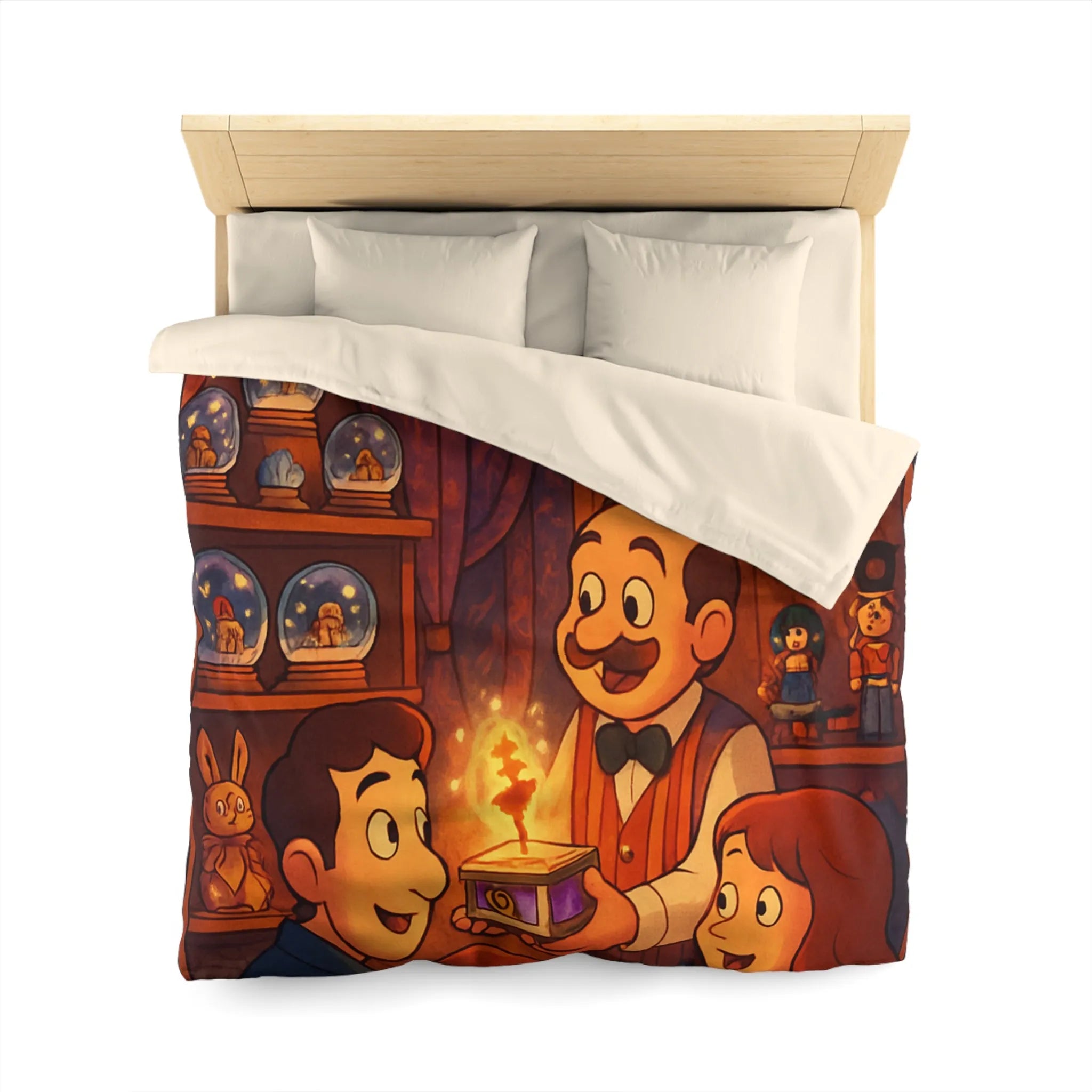 Housse de Couette Microfibre Art Graphique Contemporain Style Décoratif Chambre Tendance