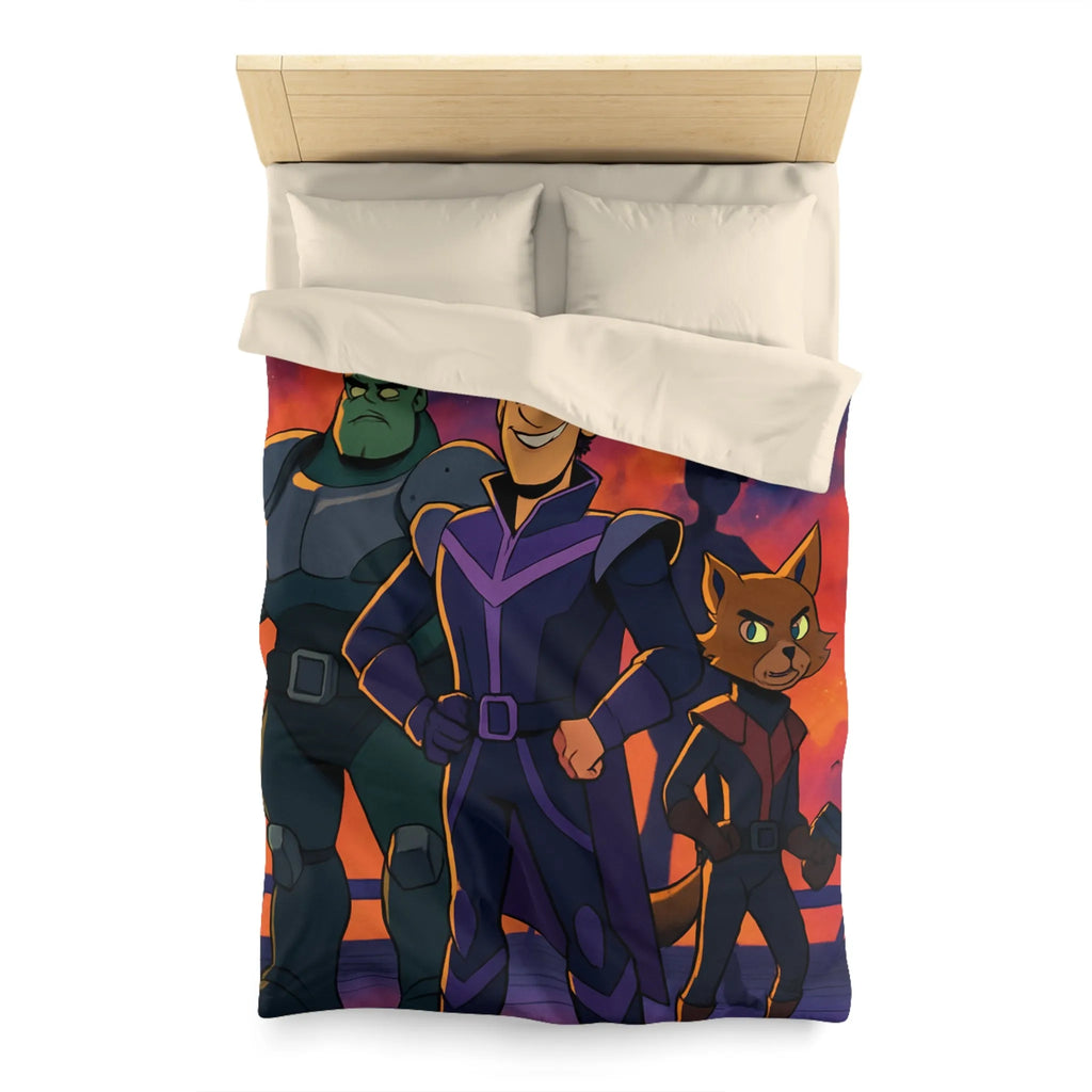 Housse de Couette Microfibre Art Graphique Contemporain Style Décoratif Chambre Tendance