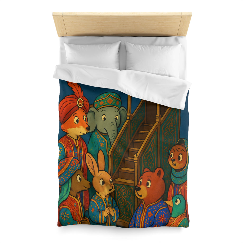 Housse de Couette Microfibre Design Artistique Moderne Décoration Chambre Confort Premium