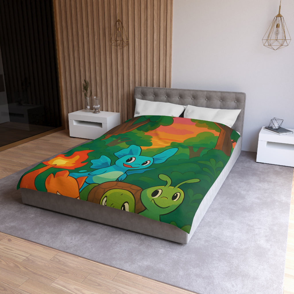 Housse de Couette Microfibre Illustration Unique Design Moderne Décoration Intérieure Raffinée