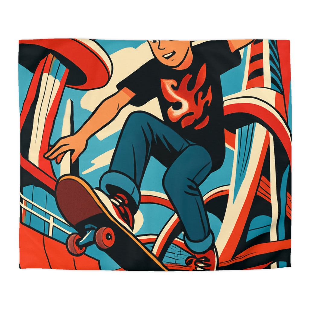 Housse de Couette Microfibre Motif Créatif Original Style Contemporain Chambre Élégante