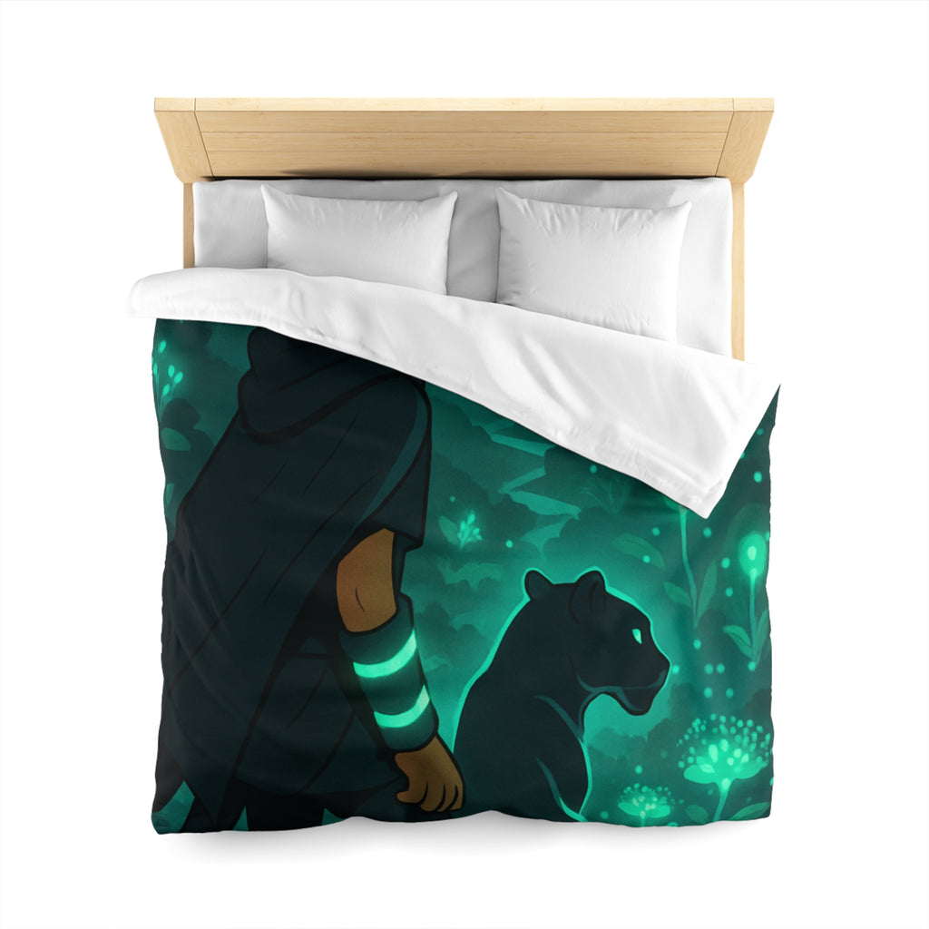 Housse de Couette Microfibre Illustration Unique Design Moderne Décoration Intérieure Raffinée