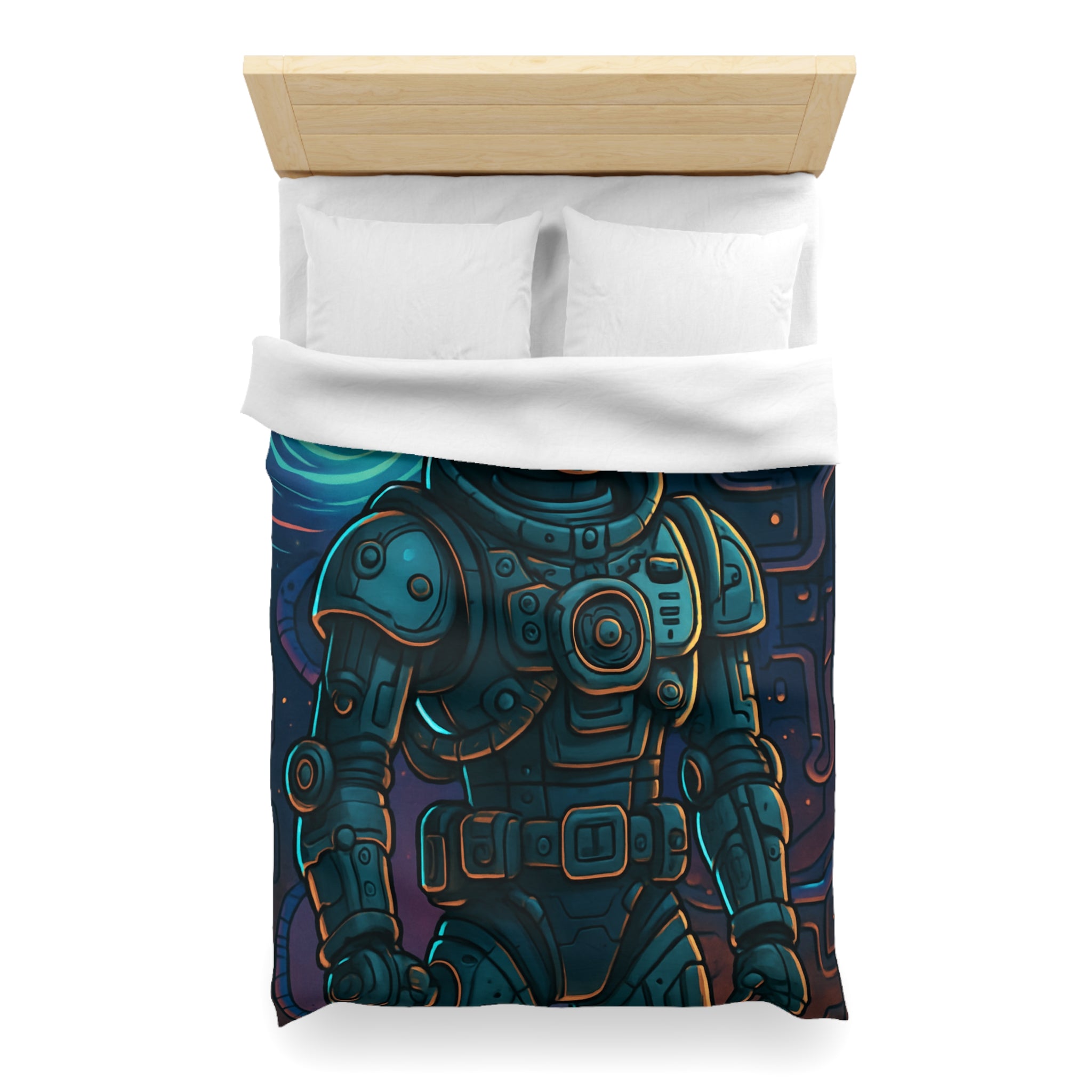 Housse de Couette Microfibre Illustration Unique Design Moderne Décoration Intérieure Raffinée