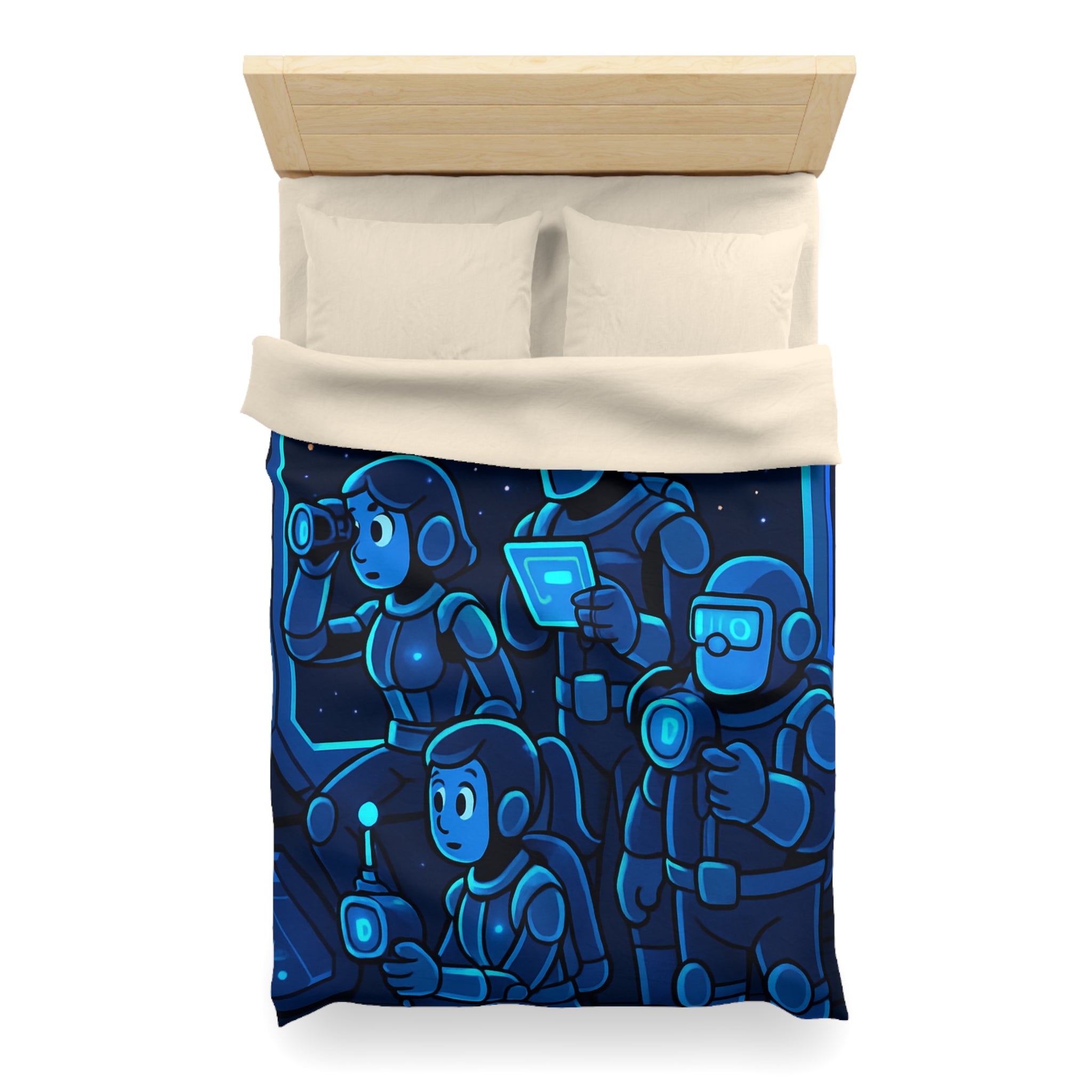 Housse de Couette Microfibre Motif Créatif Original Style Contemporain Chambre Élégante