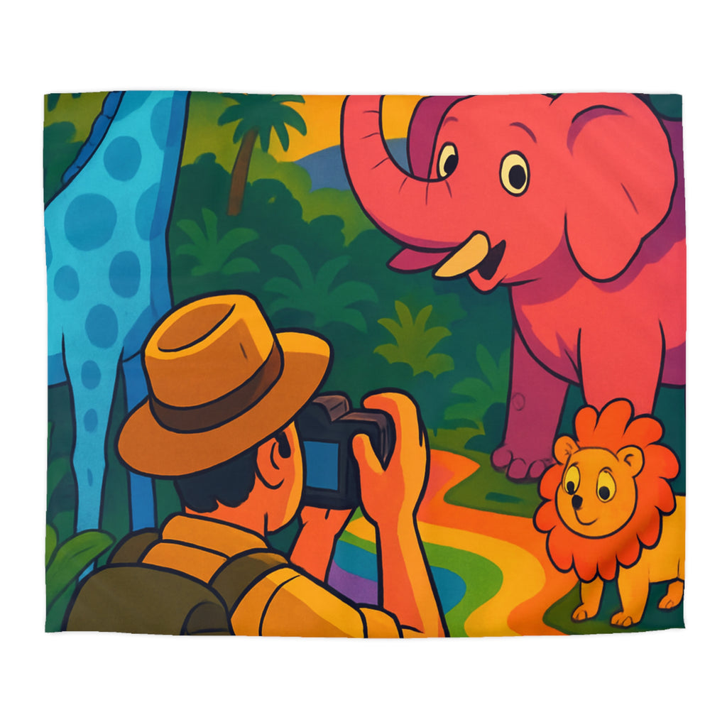 Housse de Couette Microfibre Illustration Unique Design Moderne Décoration Intérieure Raffinée