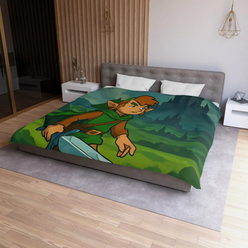 Housse de Couette Microfibre Art Graphique Contemporain Style Décoratif Chambre Tendance