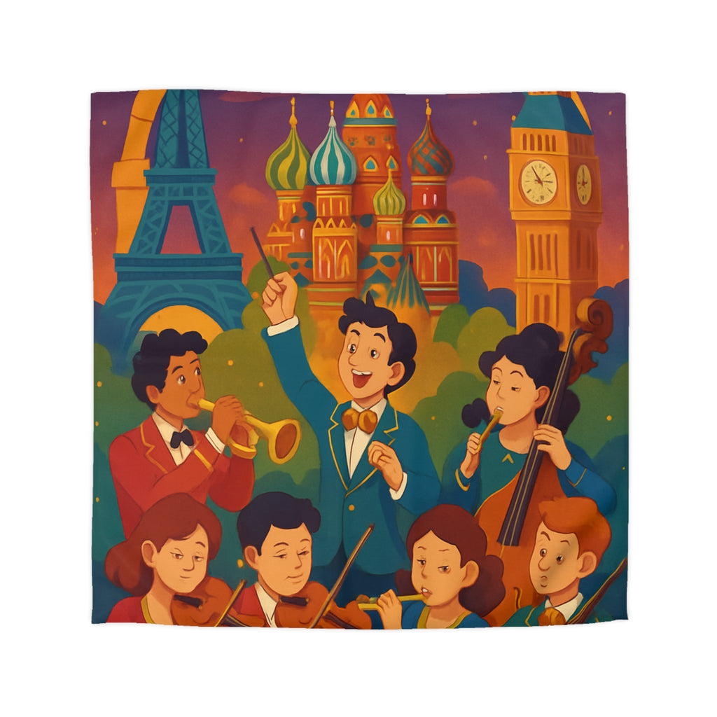 Housse de Couette Microfibre Motif Créatif Original Style Contemporain Chambre Élégante