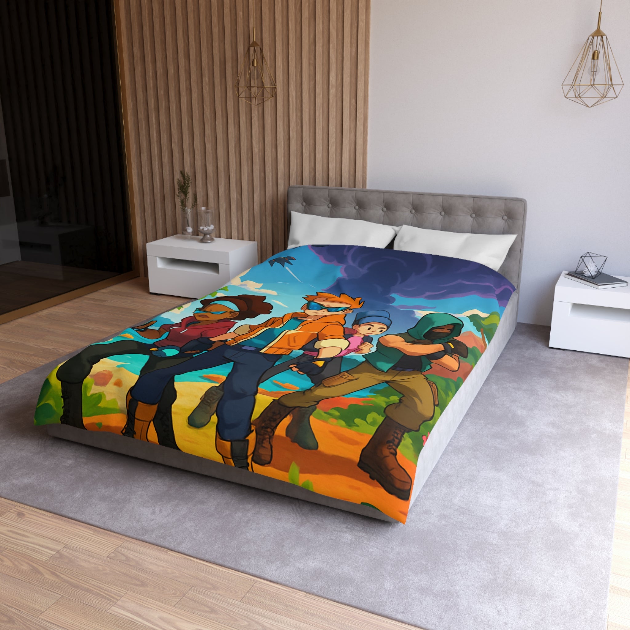 Housse de Couette Microfibre Création Artistique Moderne Design Exclusif Décoration Chambre