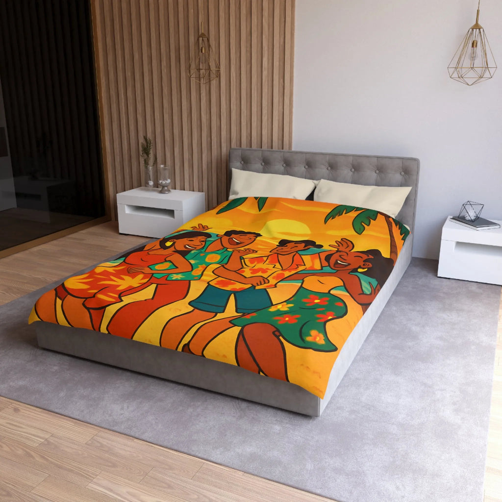 Housse de Couette Microfibre Art Graphique Contemporain Style Décoratif Chambre Tendance