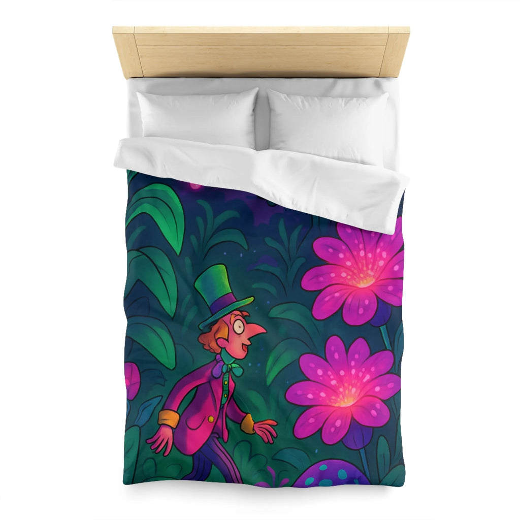 Enchantement féerique : Housse de couette avec paysage nocturne et personnage mystérieux