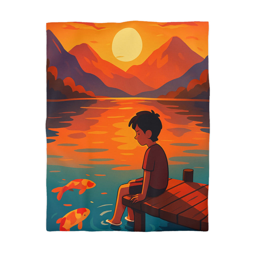 Housse de Couette Microfibre Design Artistique Moderne Décoration Chambre Confort Premium