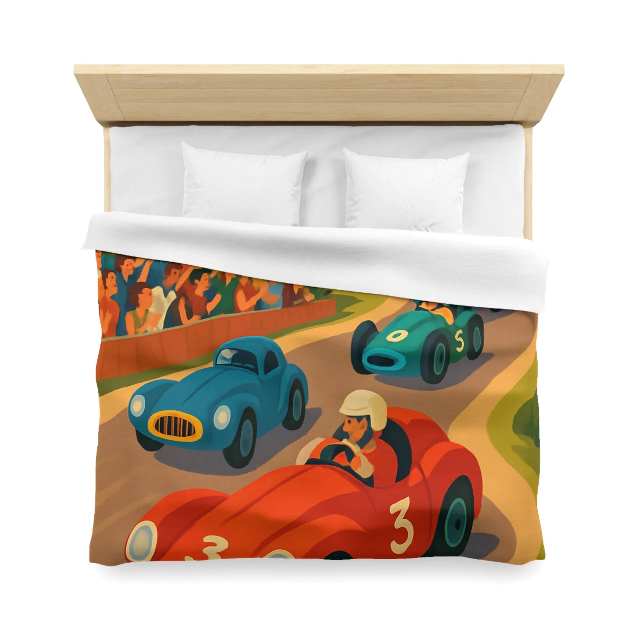 Housse de Couette Microfibre Art Graphique Contemporain Style Décoratif Chambre Tendance