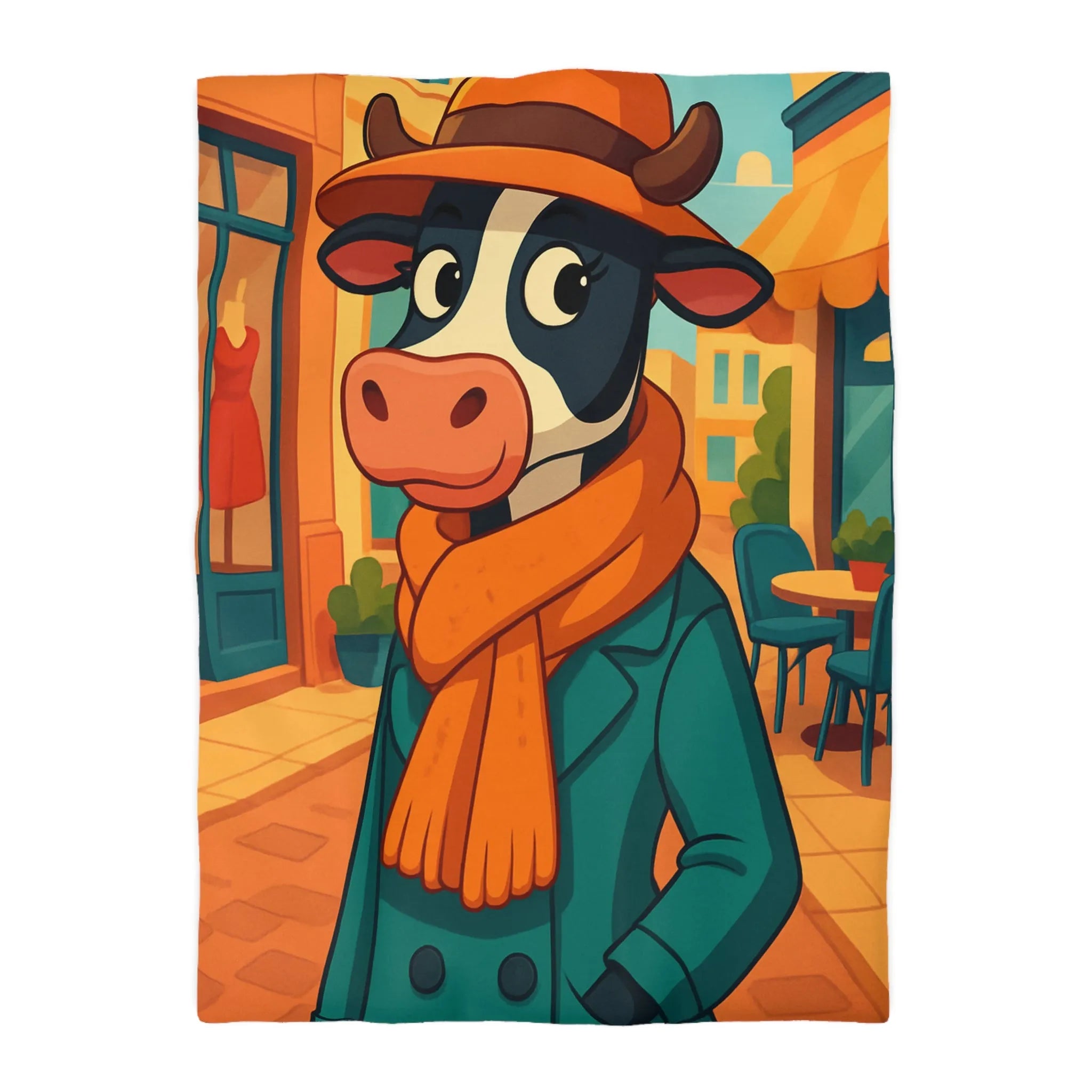 Housse de Couette Microfibre Art Graphique Contemporain Style Décoratif Chambre Tendance