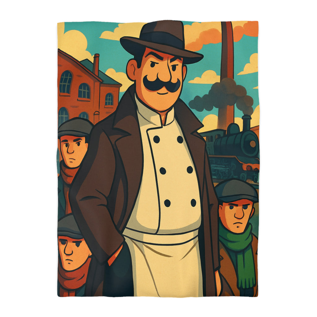 Housse de Couette Microfibre Motif Créatif Original Style Contemporain Chambre Élégante