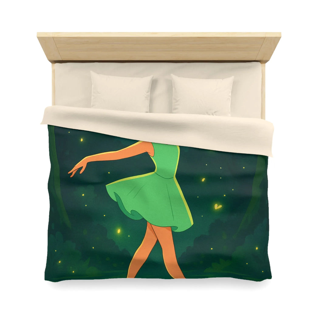 Housse de couette danseuse élégante forêt magique avec lucioles féeriques illuminées